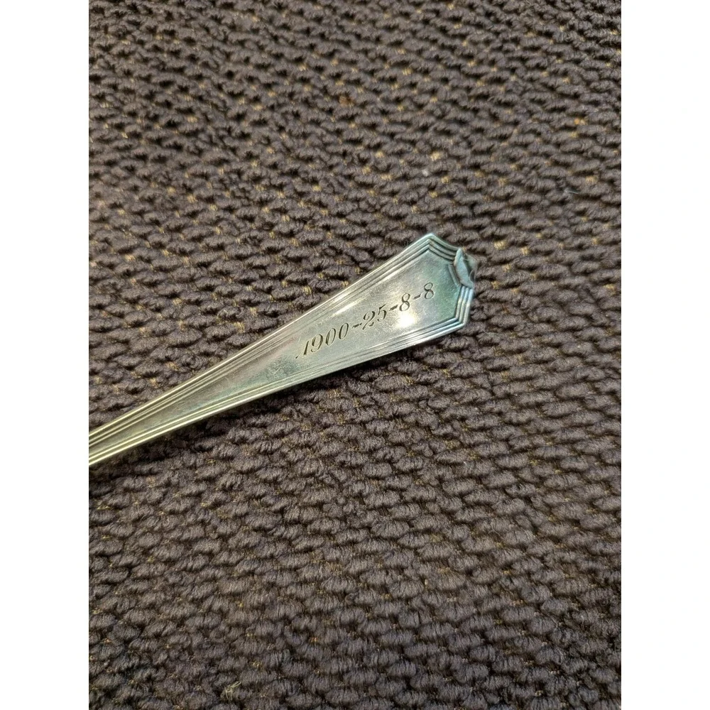 Vintage Gorham Fairfax Sterling Teaspoon – Rare Dated 1900-25-8-8 Heirloom